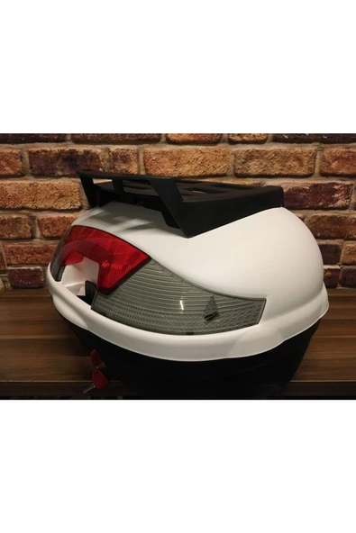 Motorsiklet Arka Çanta Arwıc 46 Litre Full Beyaz - Resim 2