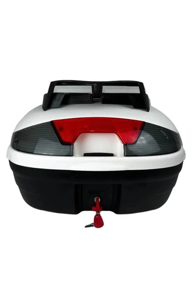 Arwic Motosiklet Arka Çanta Topcase 46 Lt Beyaz Sırt Dayamalı - Resim 3