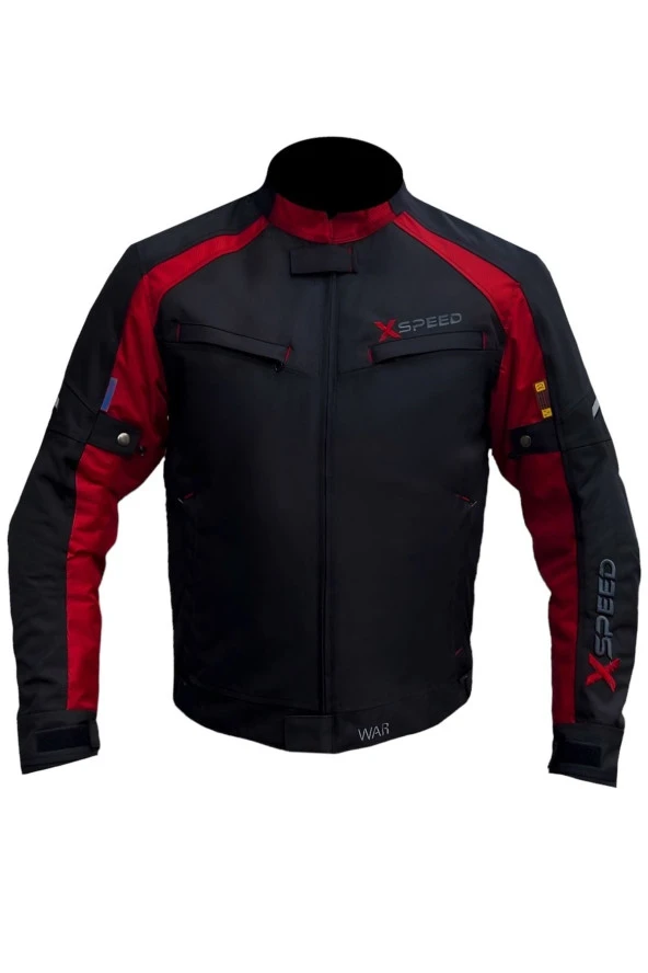 War 4 Mevsimlik Korumalı Motosiklet Montu Yeni Sezon Kırmızı