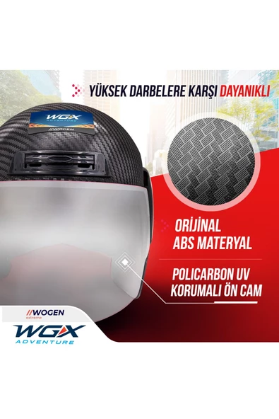 Ucuz Belgesiz Motosiklet Motorcu Yarım Kask Siyah - 4