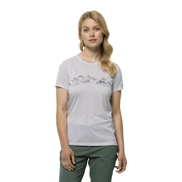 Jack Wolfskin 1807213 Crosstrail Graphic T W Kadın Tişört - 2