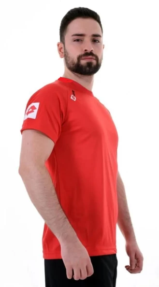 Lotto Erkek Kırmızı Kısa Kollu T-shirt R8927 - 2