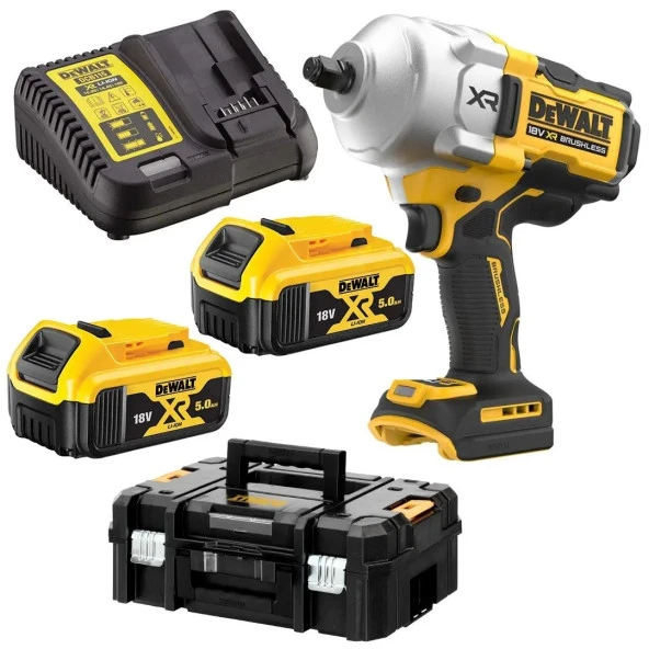 DEWALT DCF961P2 Kömürsüz 18V 5.0 Ah Çift Akülü 1/2" Somun Sıkma