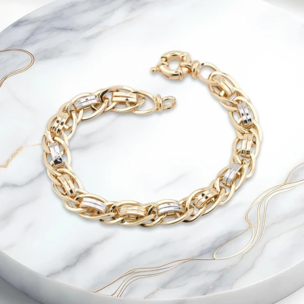 TH5159 Altın Model 925 Ayar Gümüş Hallow Bileklik ürün görseli