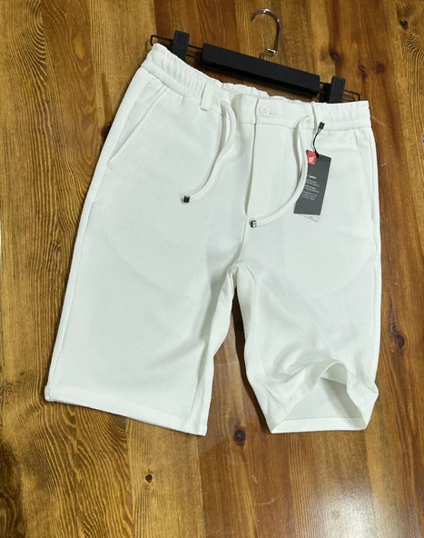 Demente Erkek Kayra Kumaş Beli Lastikli Şort Jogger - 2