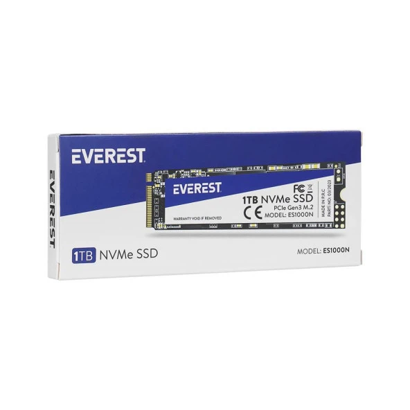 Everest ES1000N 1TB 3D NAND Flash 2500MB/1800MB PCIe Gen3 NVMe M.2 SSD (Solid State Drive) - 4