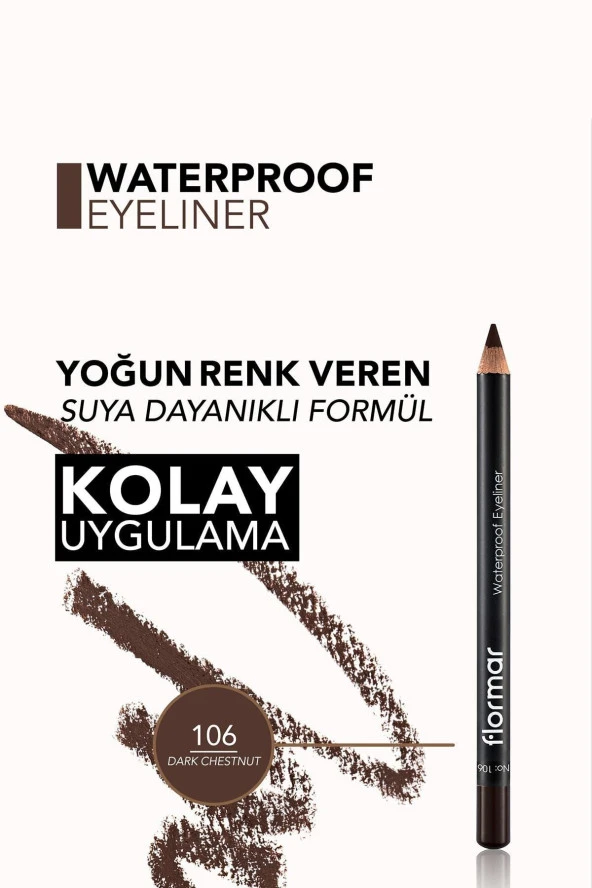 Suya Dayanıklı Göz Kalemi - Koyu Kahverengi Waterproof - 4
