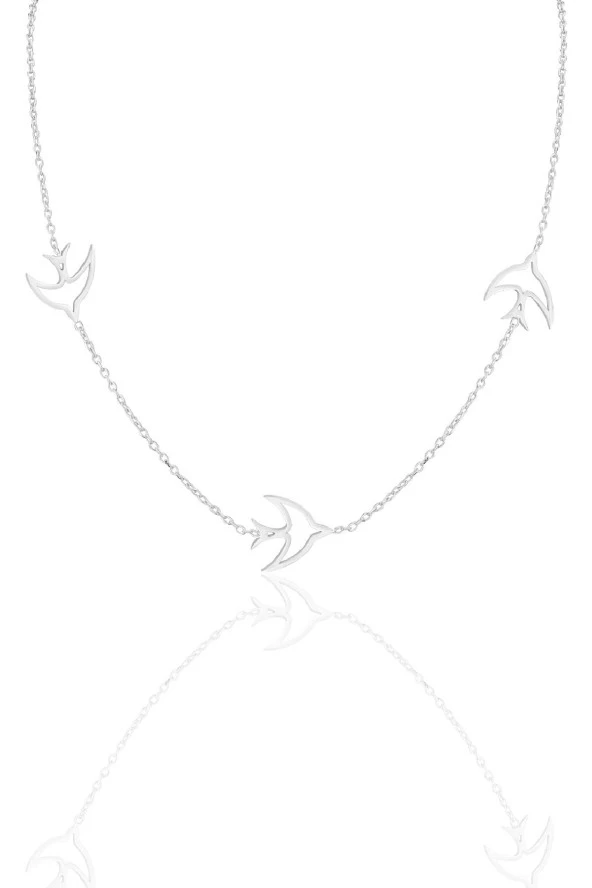 Gümüş rodyumlu martı kolye SGTL12319RODAJ ürün görseli