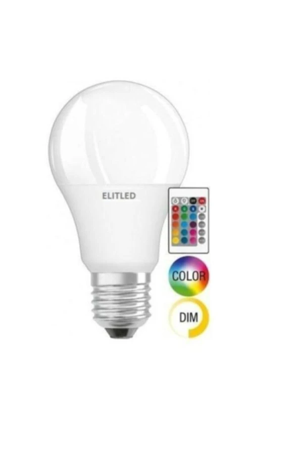 ELİTLED Led Ampul - 9w Rgb - Uzaktan Kumandalı Led Ampul