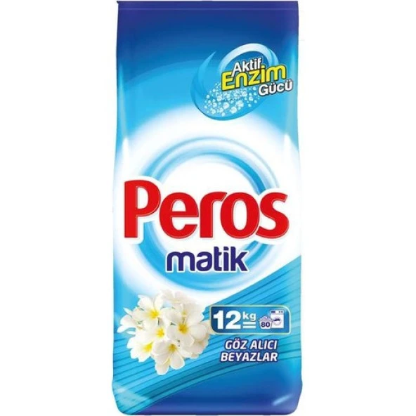 Peros Matik Göz Alıcı Beyazlar Çamaşır Makinesi Deterjanı 12 Kg