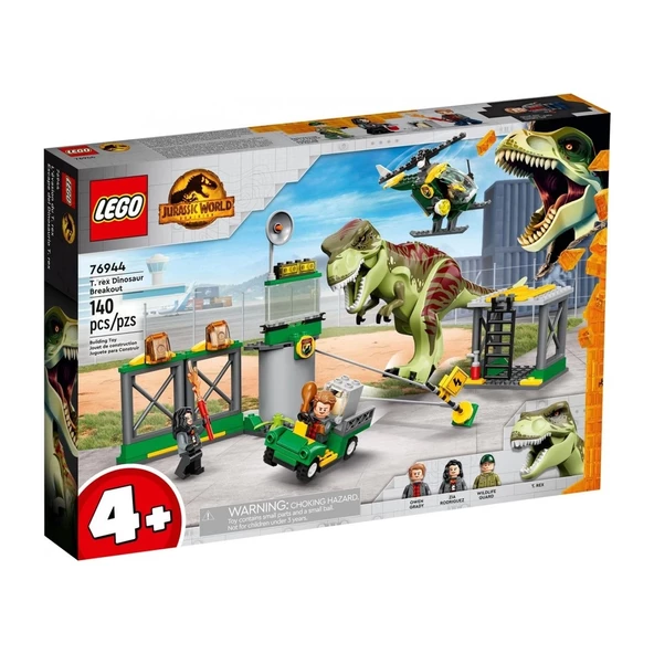 76944 Lego Jurassic World, T. Rex Dinozor Kaçışı, 140 Parça +4Yaş