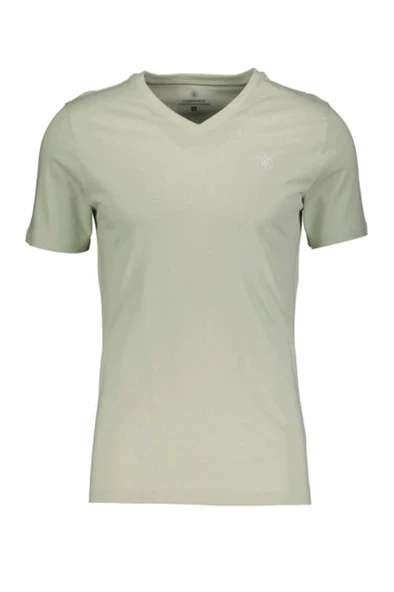 Lumberjack BSC V NK Tişört 4FX Yeşil Erkek Kısa Kol T-Shirt M-CT106 101497397