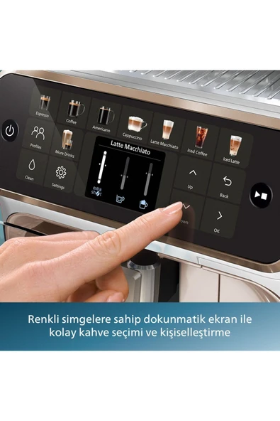 Philips 5500 Serisi LatteGo EP5543/80 Tam Otomatik Espresso Makinesi - 8