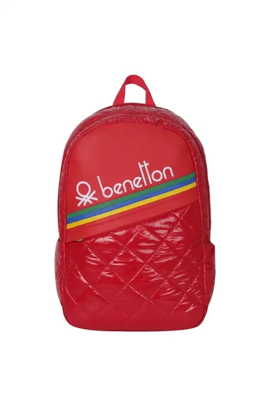 United Colors of Benetton Kapitone Ilkokul Çantası Kırmızı