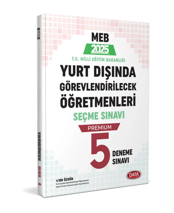 Data 2025 MEB Yurt Dışında Görevlendirilecek Öğretmenleri Seçme Sınavı Premium 5 Deneme Data Yayınları ürün görseli 1