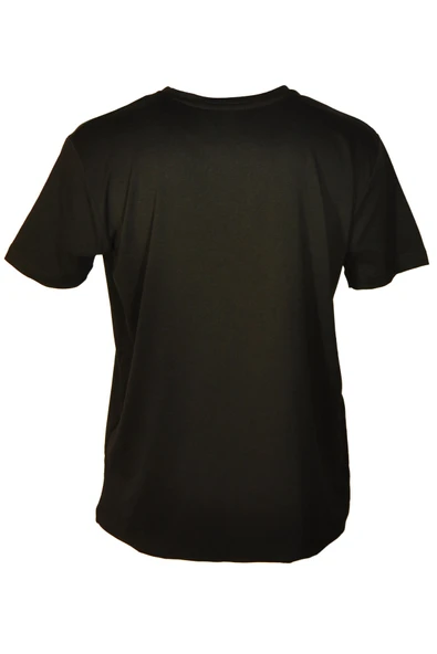 Kadın Bisiklet Yaka Basic Siyah T-Shirt - 4