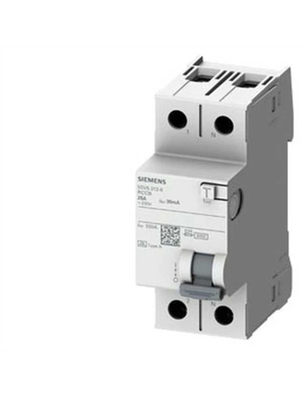 Siemens 5Sv5612-6 A Tipi Hata Akımı Koruma Anahtarı-Fı (Kaçak Akım Koruma Rölesi) 25A- 230V- 300Ma- 1P N