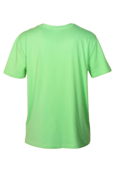 Kadın Bisiklet Yaka Basic Yeşil T-Shirt - 4