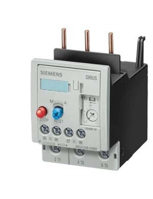 Siemens 3RU1136-4HB0 Sirius Termik Röle- Faz Korumalı- 60ºc Pano İçi Sıcaklığa Uygun- El-Otomatik Konumlu- 1 Kontaktör Geçmeli