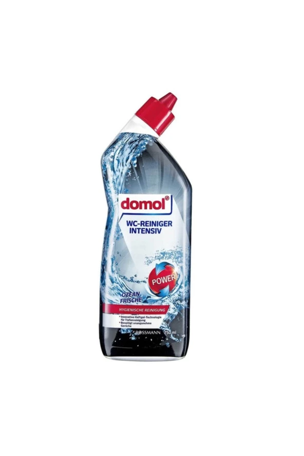 DOMOL Tuvalet Temizleyici Jel, Ekstra Güçlü Okyanus Kokulu, Yoğun Kıvam 750 ml