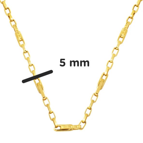 14 Ayar Versage Halkalı Altın Zincir Kolye 50 cm. - 4
