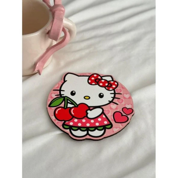 Kitty Cherry Bardak Altlığı
