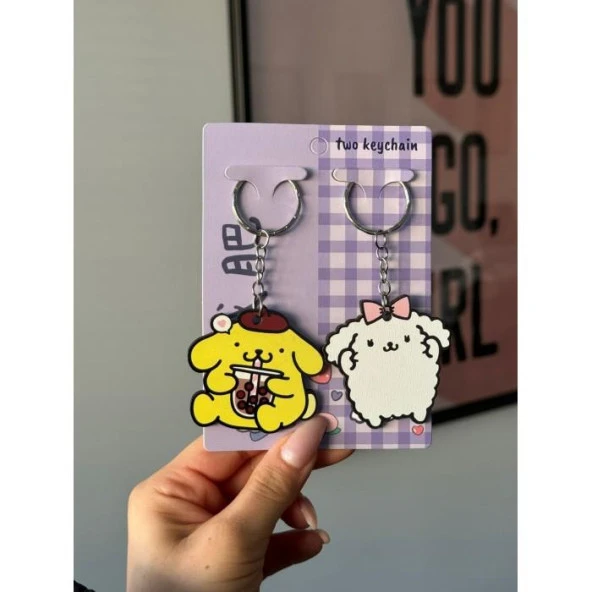 POMPOMPURİN İKİLİ ANAHTARLIK