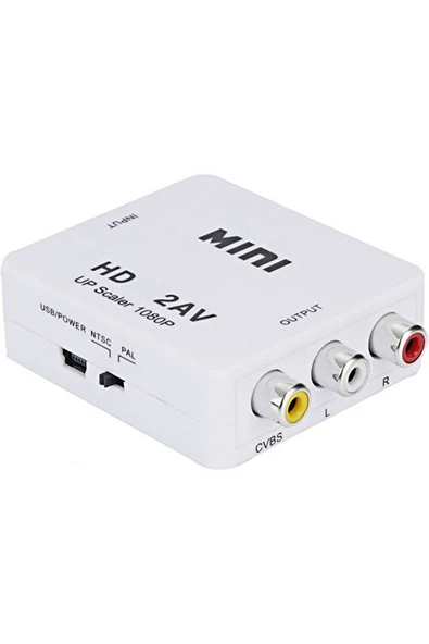 S Line HDMI To Rca Tos Av Çevirici Dönüştürücü 1080P Mini HDMI2AV Video Conventer - FHD0503