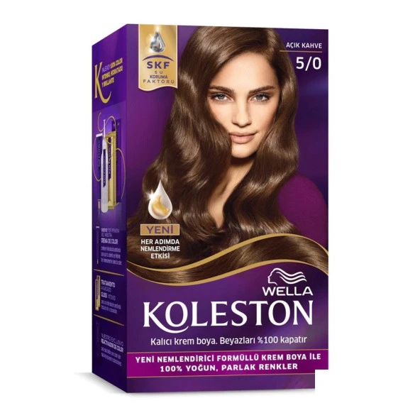 Koleston Kit Saç Boyası  5/0 Açık Kahve