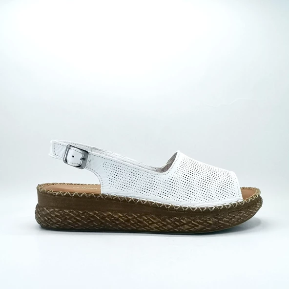 Janestt Kadın Hakiki Deri Dolgu Topuk Sandalet 107-206151-01 - 6