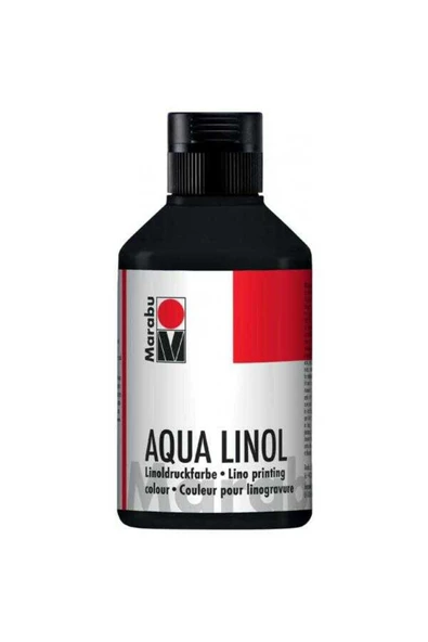 Marabu Aqua Linol Baskı Boyası Black 250 ml ürün görseli