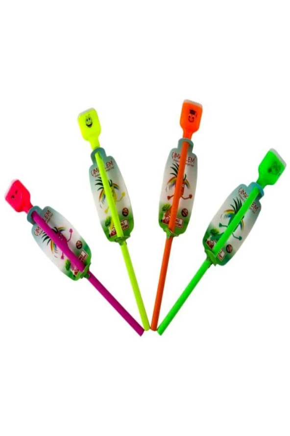 Çim Adam Başlıklı Kurşun Kalem 4 lü 1 Paket Çimojini Yeşeren Çim Başlıklı Kurşun Kalem Hediyelik Çim Kalem - 2