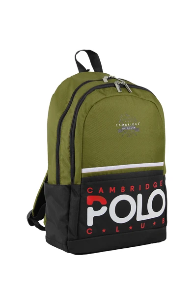 Cambridge Polo Club Preppy II Çift Ana Bölmeli Unisex Okul Sırt Çantası Yeşil / CPC30190.32 - Resim 2