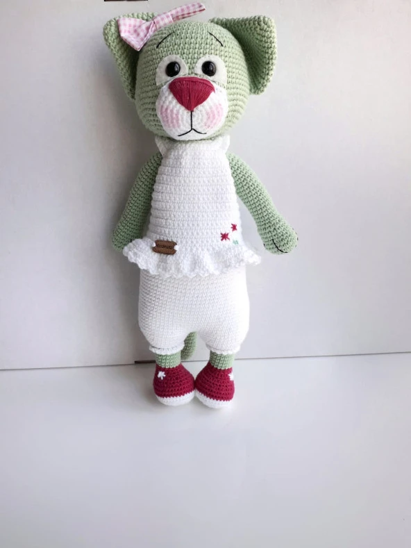 Kedi Fırfır Amigurumi Organik Oyuncak - 2