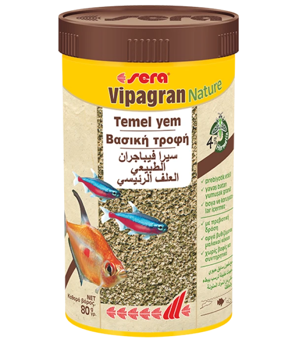 Sera Vipagran Nature Balık Yemi 250 ml