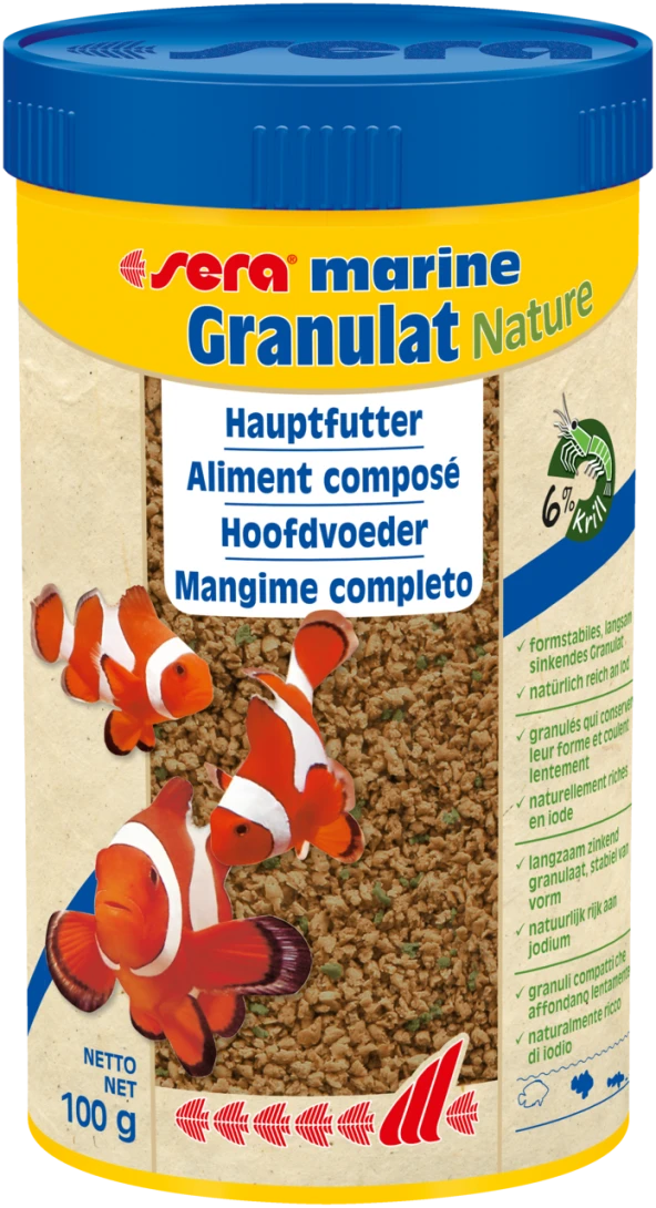 Sera Marine Granulat Nature Tuzlu Su Balığı Yemi 250 ml