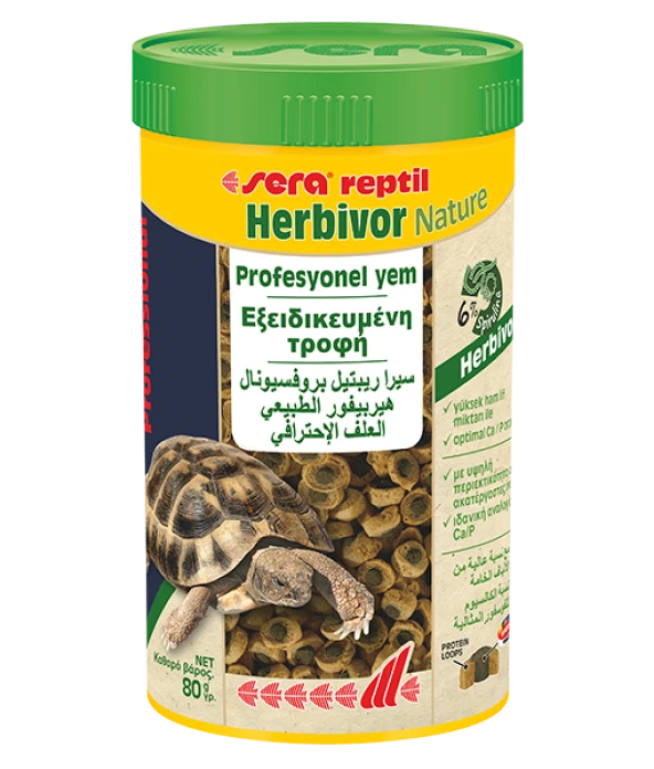 Sera Herbivor Nature Profesyonel Otçul Sürüngen Yemi 250 ml - 2