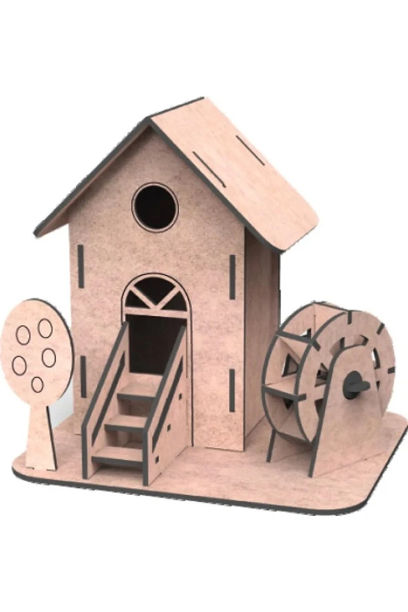 MAKET BOYANABİLİR SU DEĞİRMENİ 3 RENK BOYA EĞİTİCİ OYUNCAK AHŞAP BOYAMA SETİ AHŞAP SU DEĞİRMENİ ürün görseli