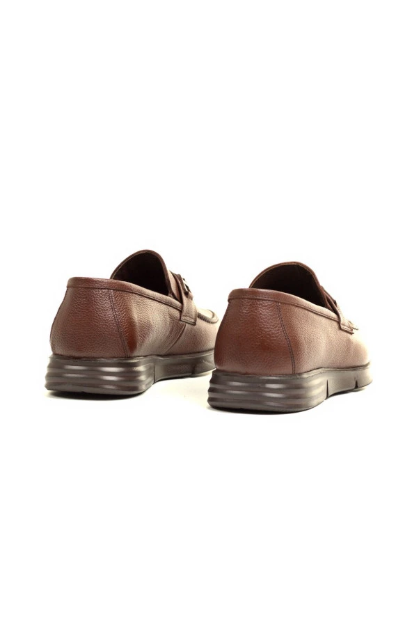 Hakiki Dana Derisi Günlük Loafer Tokalı Ayakkabı - 4