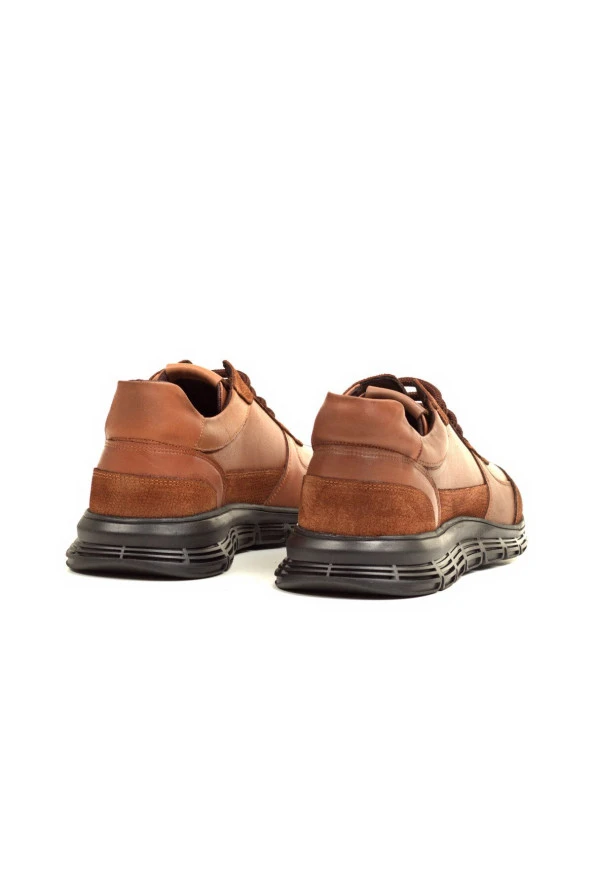 Hakiki Dana Derisi Spor Sneaker Bağcıklı Ayakkabı - 3