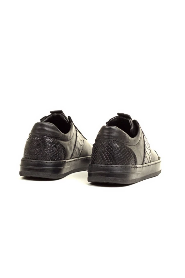 Hakiki Dana Derisi Spor Sneaker Bağcıksız Ayakkabı - 4