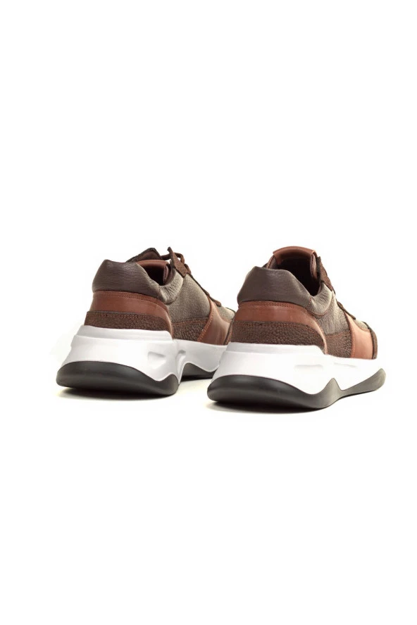 Hakiki Dana Derisi Spor Sneaker Bağcıklı Ayakkabı - 4