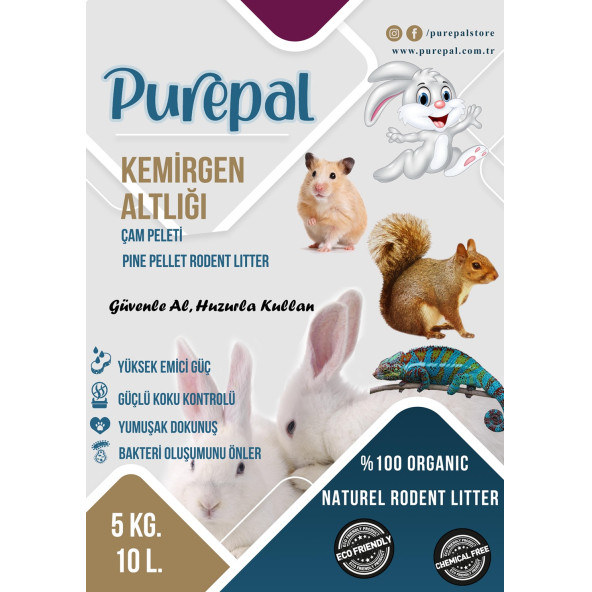 Doğal Çam Pelet Kemirgen Altlığı 5 Kg 10 L - 3