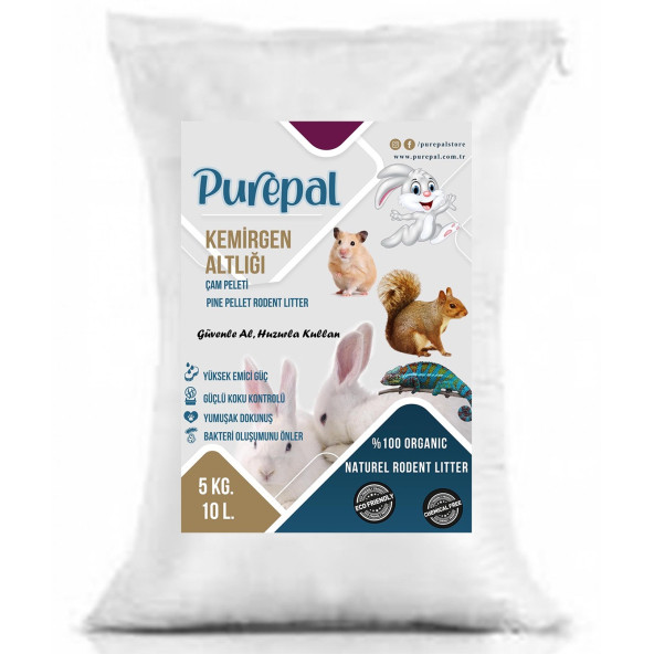 Doğal Çam Pelet Kemirgen Altlığı 5 Kg 10 L - 4