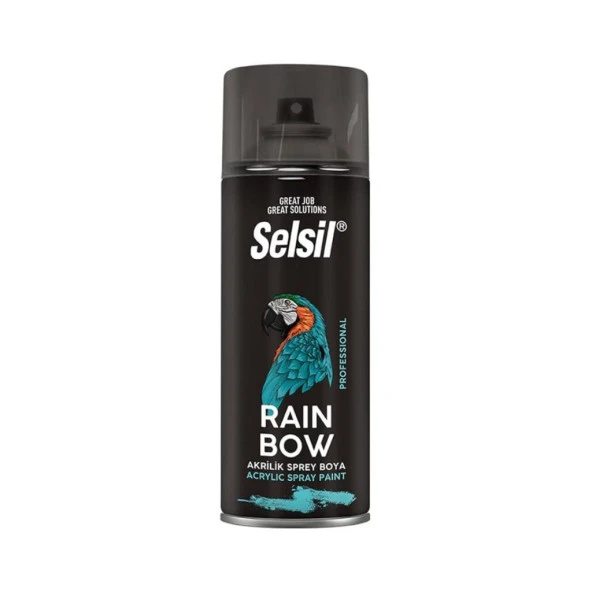 Selsil Rainbow Siyah Mat Sprey Boya 400 ML