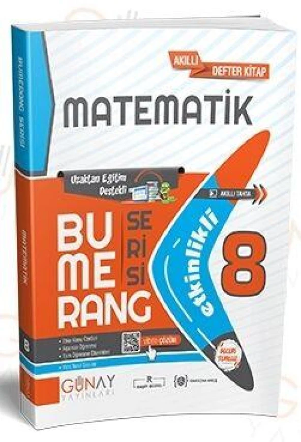 8. Sınıf LGS Etkinlikli Matematik Bumerang Serisi Günay Yayınları ürün görseli