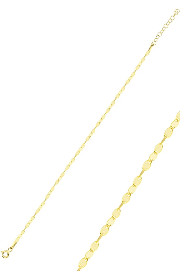 Gümüş altın yaldızlı parlak mekik pullu bileklik SGTL12501GOLD ürün görseli