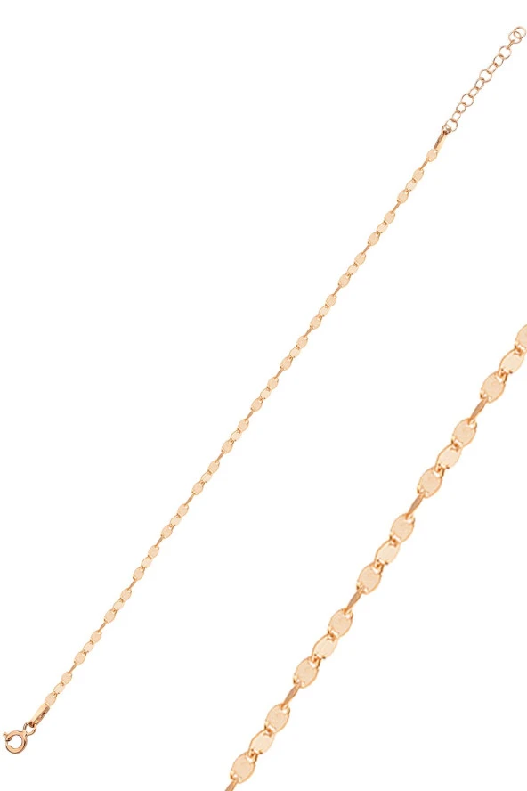 Gümüş rose parlak mekik pullu bileklik SGTL12501ROSE