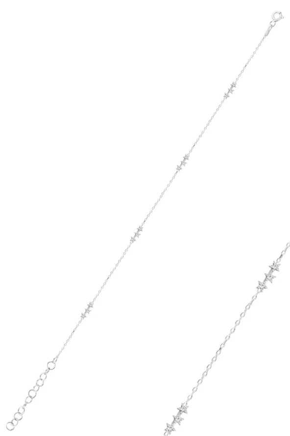 Gümüş rodyumlu zirkon taşlı kayan yıldız bileklik SGTL12503RODAJ ürün görseli