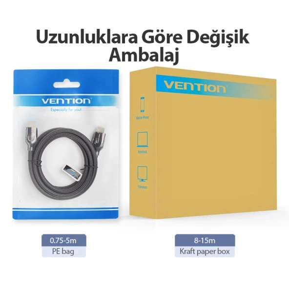 Vention 3m Hdmi Kablo Full Hd Görüntü 4K Premium 6922794718722 - 8